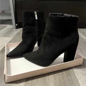 JustFab black booties